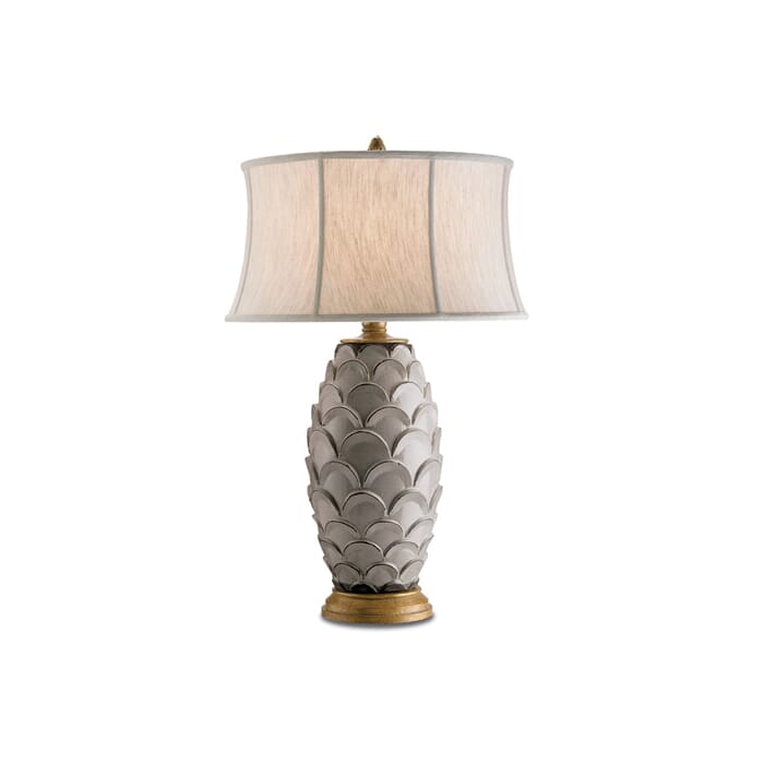 Currey & Company 32" Demitasse Table Lamp in Antique White and Gold Currey & Company 32" Demitasse Table Lamp in Antique White and Gold