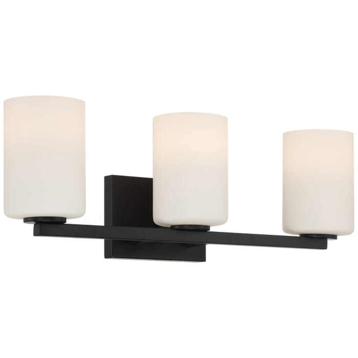 Sienna 3-Light Bathroom Vanity Light in Matte Black Sienna 3-Light Bathroom Vanity Light in Matte Black