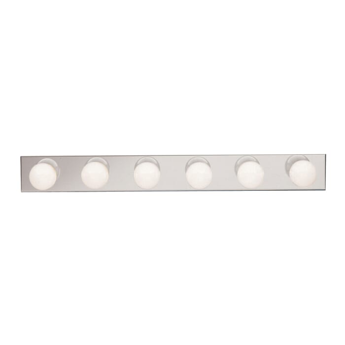 Kichler Lighting 6-Light Bathroom Vanity Light Strip in Chrome Finish Kichler Lighting 6-Light Bathroom Vanity Light Strip in Chrome Finish