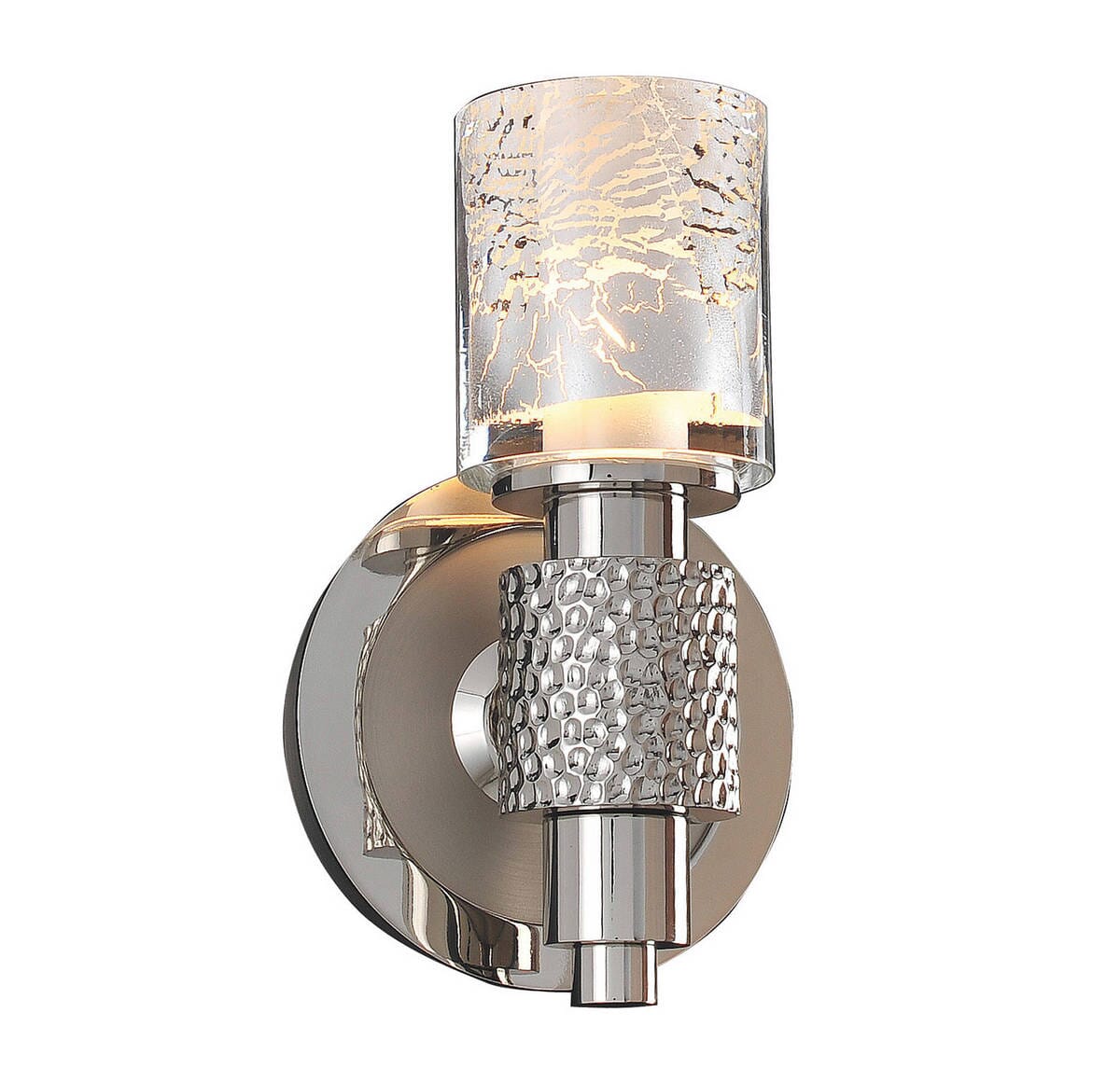 Ashington 1-Light Wall Sconce in Polished Satin Nickel