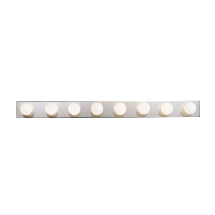 Kichler Lighting Hollywood Linear 8-Light Bathroom Vanity Light in Brushed Nickel Kichler Lighting Hollywood Linear 8-Light Bathroom Vanity Light in Brushed Nickel