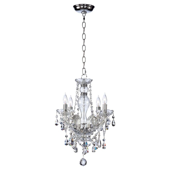 Quorum Bohemian Katerina 4-Light 17" Bohemian Chandelier in Chrome Quorum Bohemian Katerina 4-Light 17" Bohemian Chandelier in Chrome