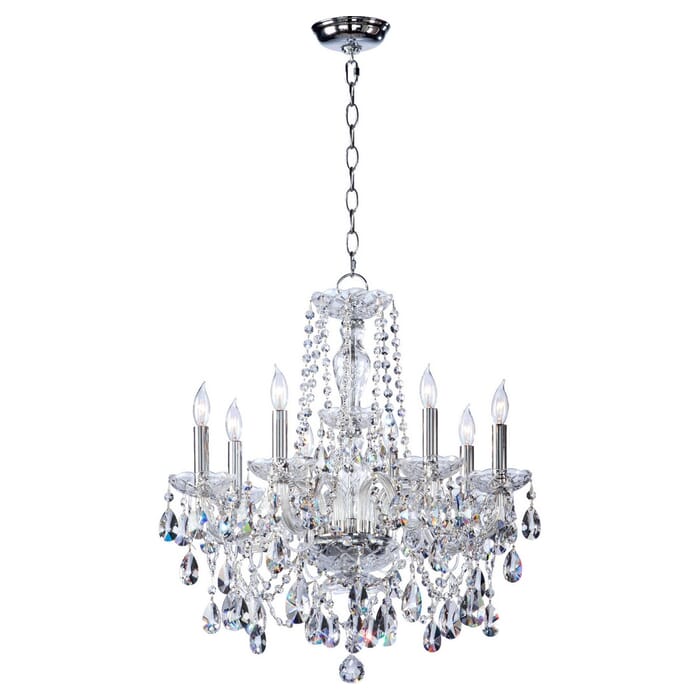 Quorum Bohemian Katerina 8-Light 23" Bohemian Chandelier in Chrome Quorum Bohemian Katerina 8-Light 23" Bohemian Chandelier in Chrome