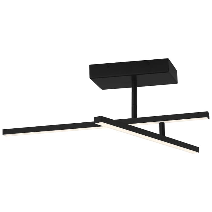 Duo 1-Light LED Semi-Flush Mount in Matte Black Duo 1-Light LED Semi-Flush Mount in Matte Black