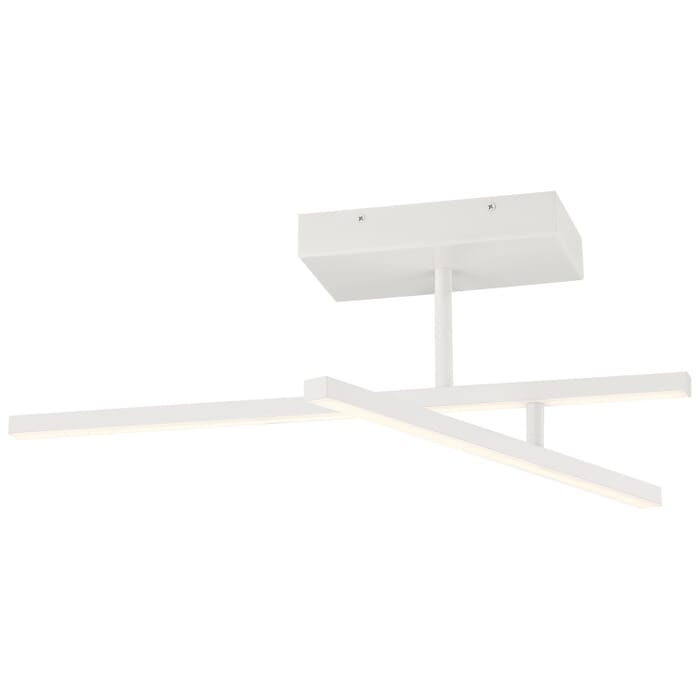 Duo 1-Light LED Semi-Flush Mount in Matte White Duo 1-Light LED Semi-Flush Mount in Matte White