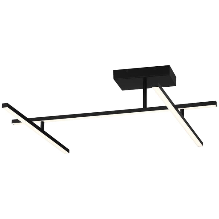 Duo 1-Light LED Semi-Flush Mount in Matte Black Duo 1-Light LED Semi-Flush Mount in Matte Black