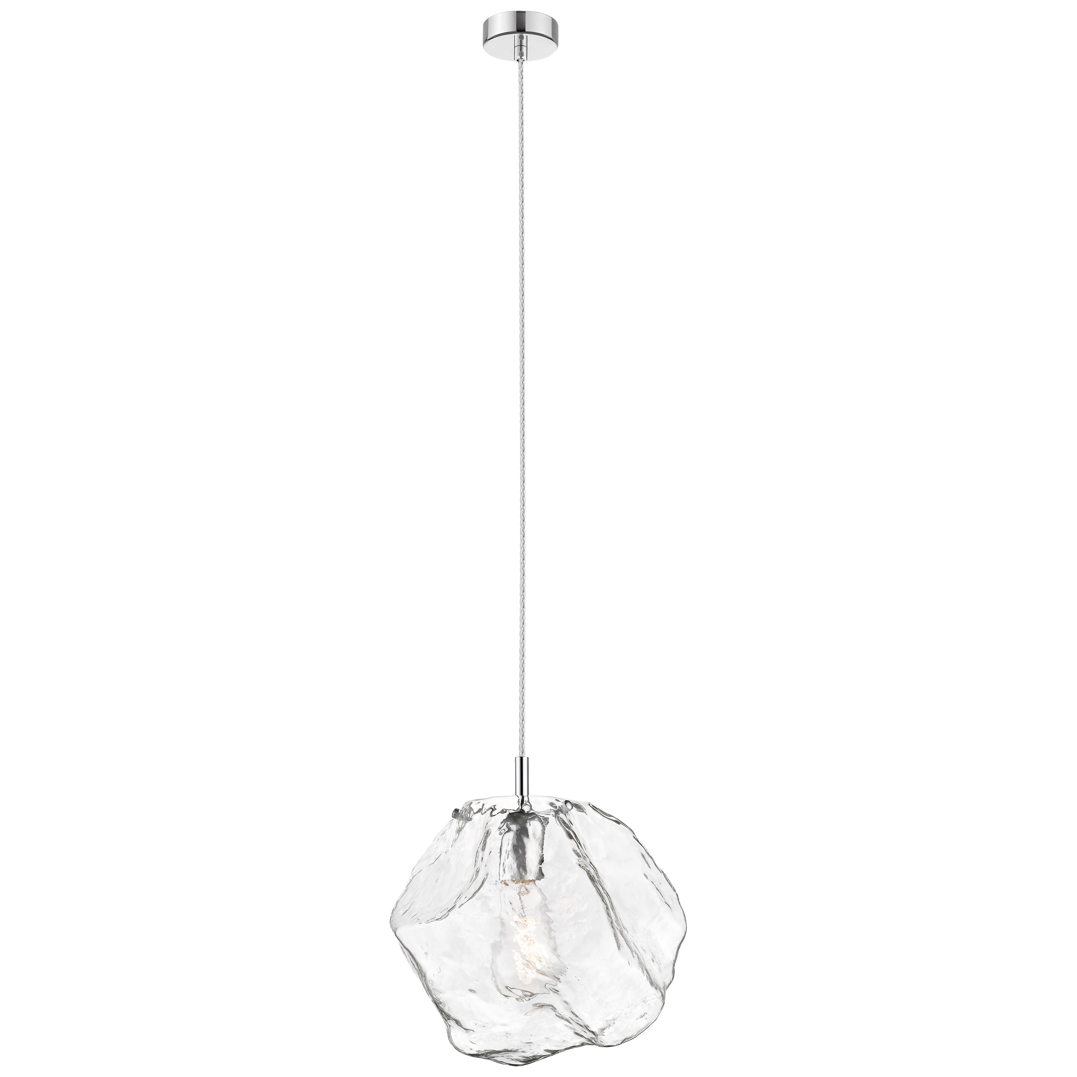 Access Boulder Pendant Light in Chrome - 63126LEDDLP-MSS/CLR