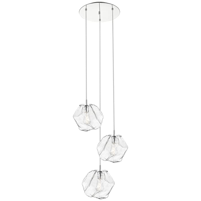 Access Boulder 3-Light Pendant Light in Mirrored Stainless Steel Access Boulder 3-Light Pendant Light in Mirrored Stainless Steel