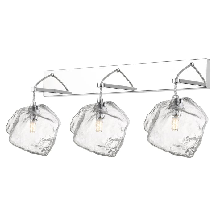 Access Boulder 3-Light Bathroom Vanity Light in Mirrored Stainless Steel Access Boulder 3-Light Bathroom Vanity Light in Mirrored Stainless Steel