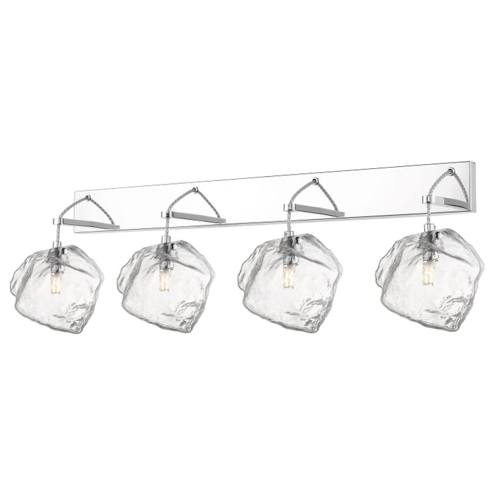 Boulder 4-Light LED Bathroom Vanity Light in Mirrored Stainless Steel Boulder 4-Light LED Bathroom Vanity Light in Mirrored Stainless Steel