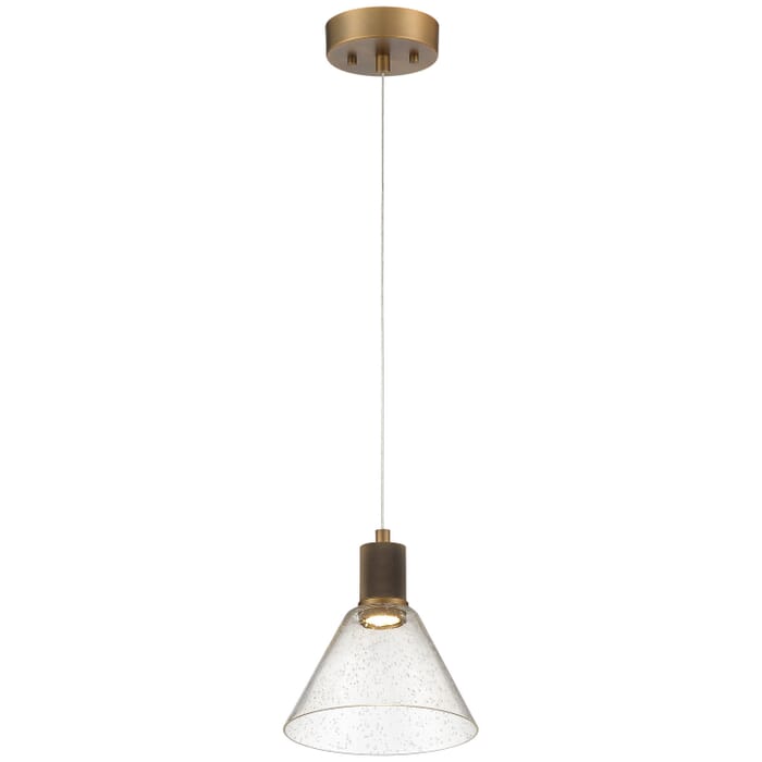 Port Nine Martini 1-Light LED Pendant in Antique Brushed Brass Port Nine Martini 1-Light LED Pendant in Antique Brushed Brass