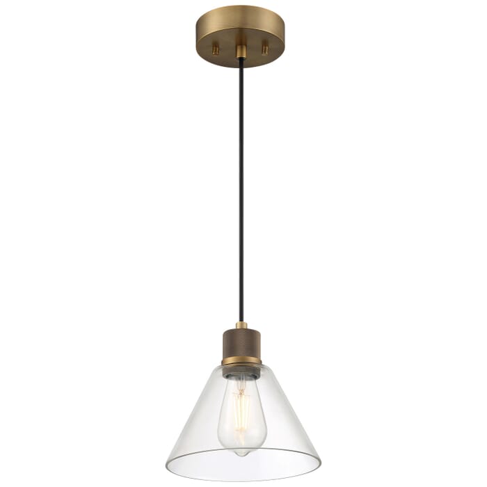 Port Nine Martini 1-Light LED Pendant in Antique Brushed Brass Port Nine Martini 1-Light LED Pendant in Antique Brushed Brass