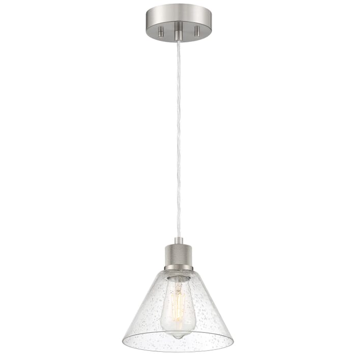 Port Nine Martini 1-Light LED Pendant in Brushed Steel Port Nine Martini 1-Light LED Pendant in Brushed Steel