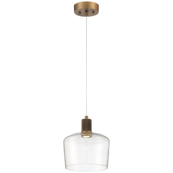 Port Nine Chardonnay 1-Light LED Pendant in Antique Brushed Brass Port Nine Chardonnay 1-Light LED Pendant in Antique Brushed Brass