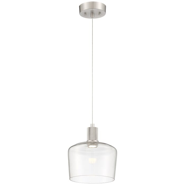 Port Nine Chardonnay 1-Light LED Pendant in Brushed Steel Port Nine Chardonnay 1-Light LED Pendant in Brushed Steel