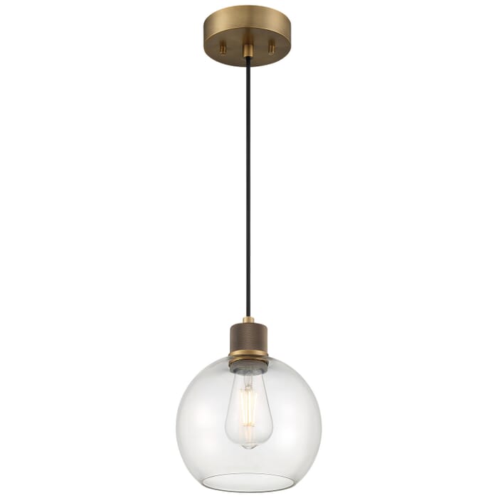 Port Nine Burgundy 1-Light LED Pendant in Antique Brushed Brass Port Nine Burgundy 1-Light LED Pendant in Antique Brushed Brass