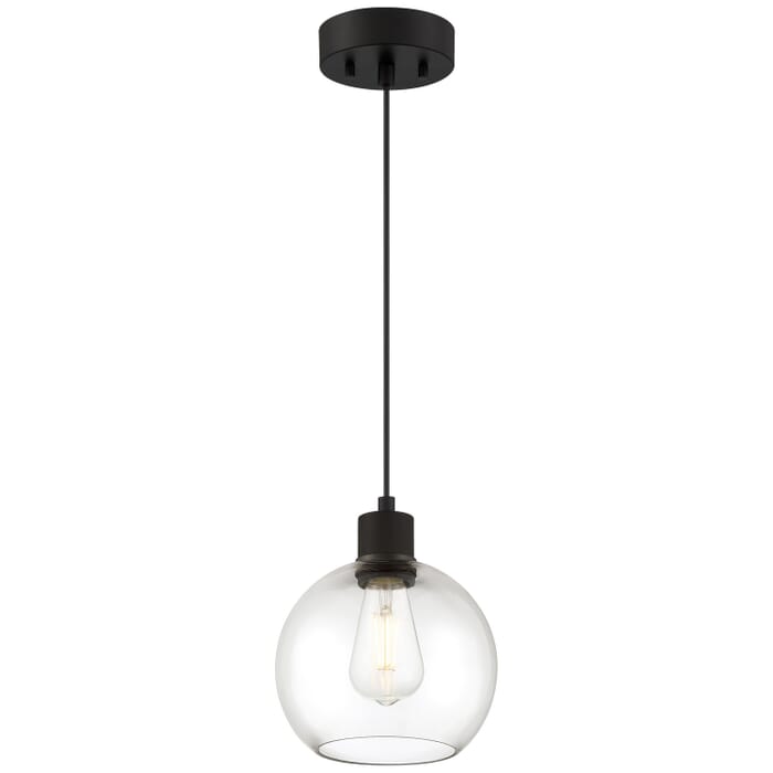Port Nine Burgundy 1-Light LED Pendant in Matte Black Port Nine Burgundy 1-Light LED Pendant in Matte Black