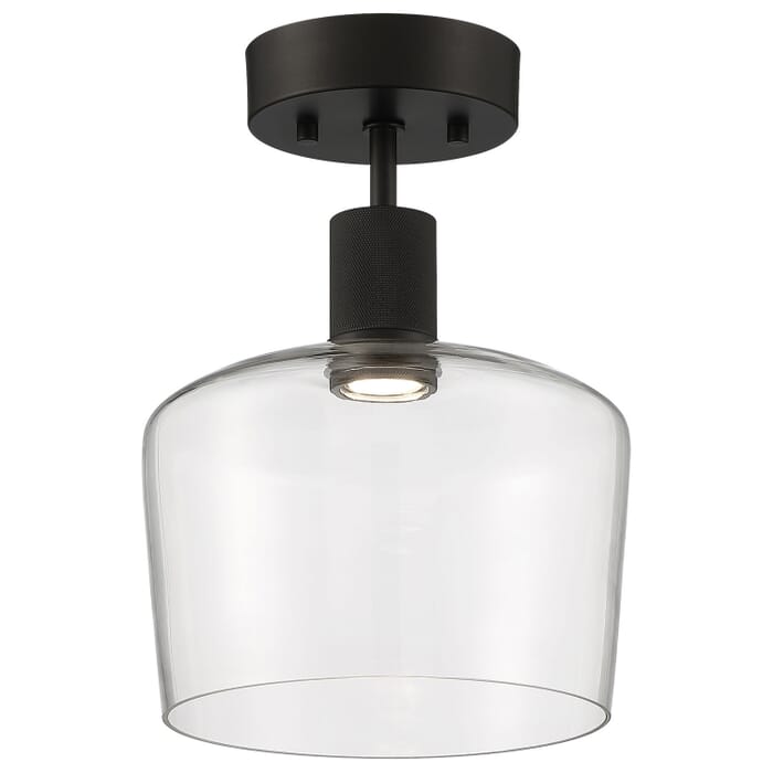 Port Nine Chardonnay 1-Light LED Semi-Flush Mount in Matte Black Port Nine Chardonnay 1-Light LED Semi-Flush Mount in Matte Black