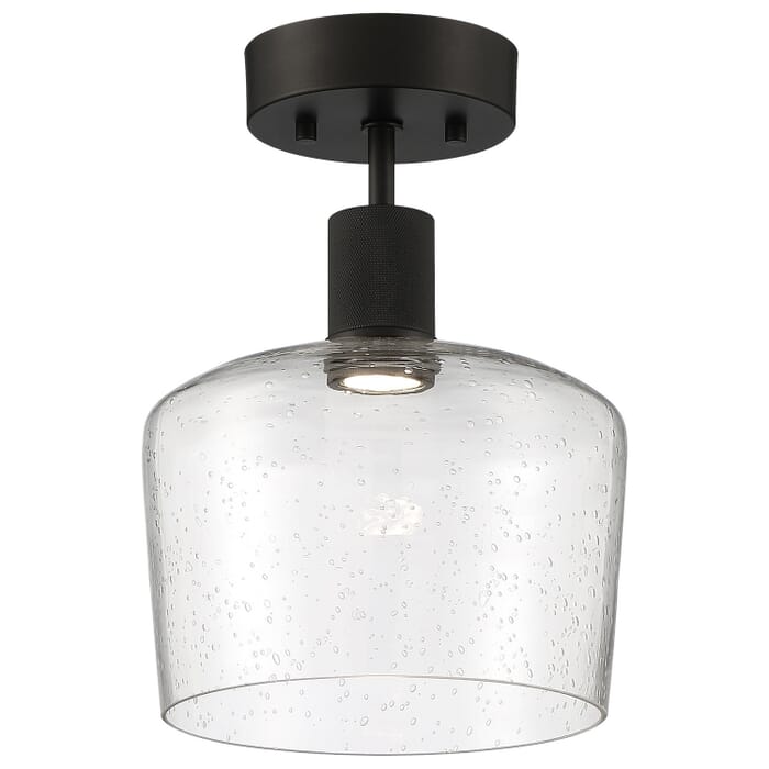 Port Nine Chardonnay 1-Light LED Semi-Flush Mount in Matte Black Port Nine Chardonnay 1-Light LED Semi-Flush Mount in Matte Black