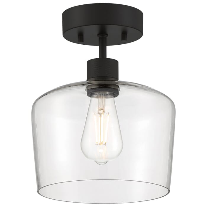 Port Nine Chardonnay 1-Light LED Semi-Flush Mount in Matte Black Port Nine Chardonnay 1-Light LED Semi-Flush Mount in Matte Black