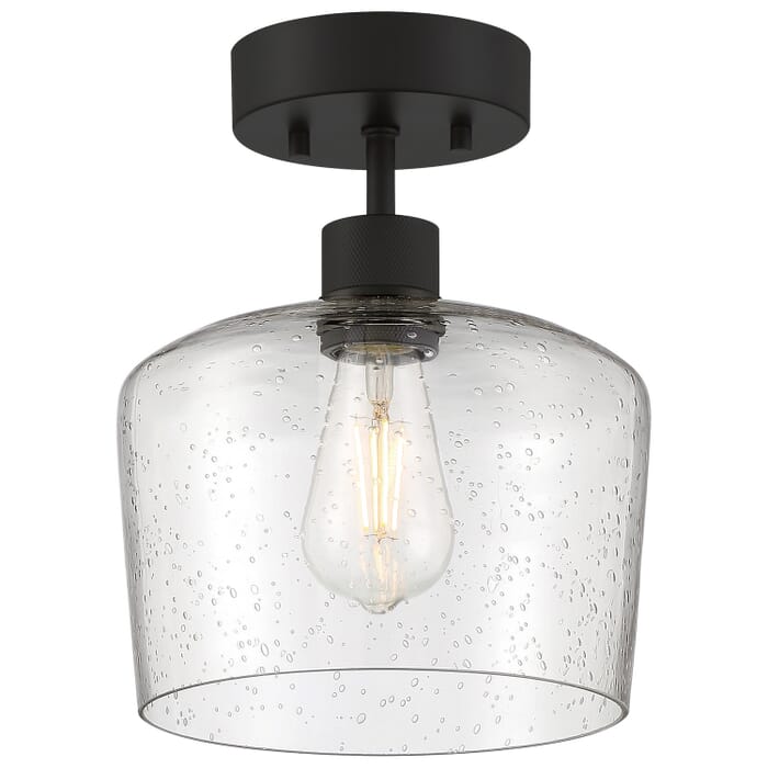 Port Nine Chardonnay 1-Light LED Semi-Flush Mount in Matte Black Port Nine Chardonnay 1-Light LED Semi-Flush Mount in Matte Black