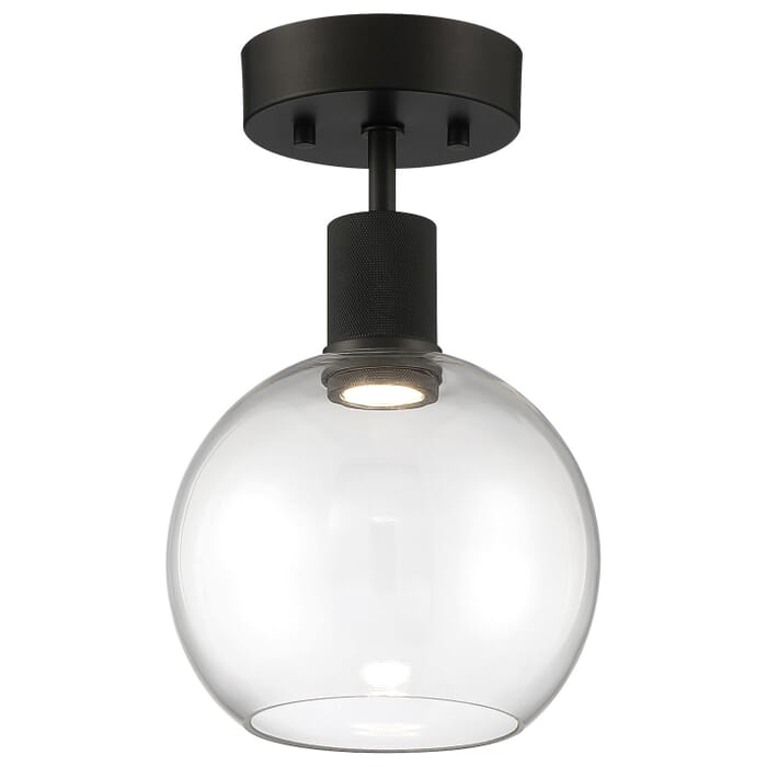 Port Nine Burgundy 1-Light LED Semi-Flush Mount in Matte Black Port Nine Burgundy 1-Light LED Semi-Flush Mount in Matte Black