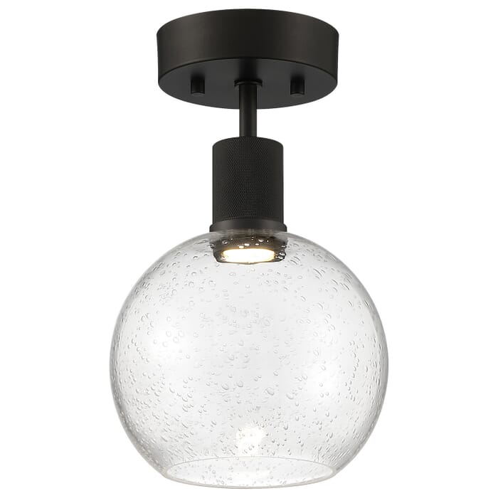 Port Nine Burgundy 1-Light LED Semi-Flush Mount in Matte Black Port Nine Burgundy 1-Light LED Semi-Flush Mount in Matte Black
