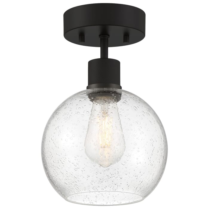 Port Nine Burgundy 1-Light LED Semi-Flush Mount in Matte Black Port Nine Burgundy 1-Light LED Semi-Flush Mount in Matte Black