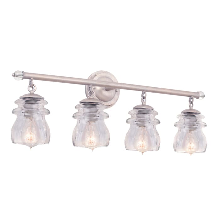 Kalco Brierfield 4-Light Bathroom Vanity Light in Pearl Silver Kalco Brierfield 4-Light Bathroom Vanity Light in Pearl Silver