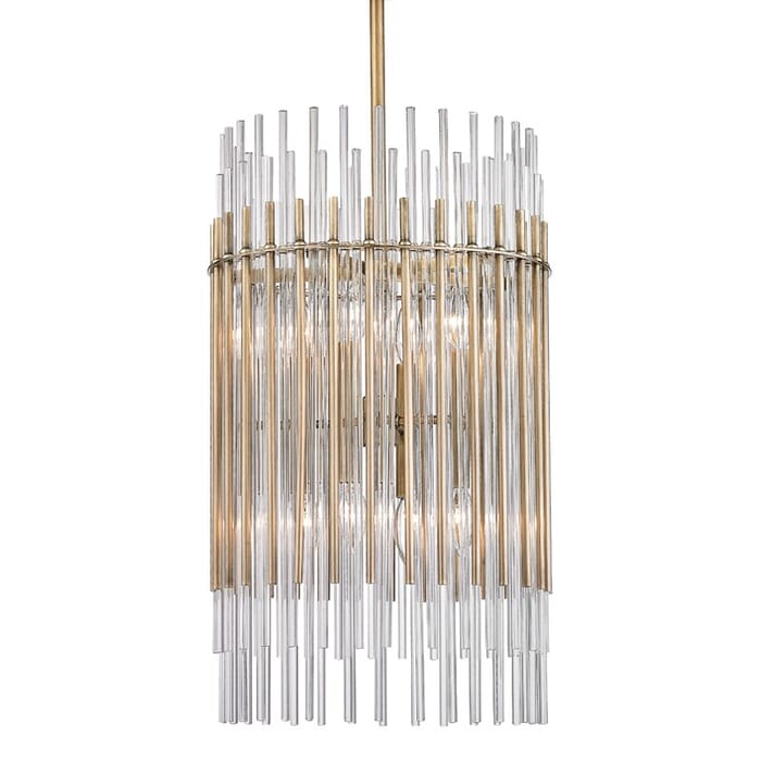 Hudson Valley Wallis 8-Light 26" Pendant Light in Aged Brass Hudson Valley Wallis 8-Light 26" Pendant Light in Aged Brass