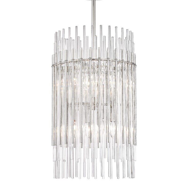 Wallis 8-Light 26" Pendant Light in Polished Nickel