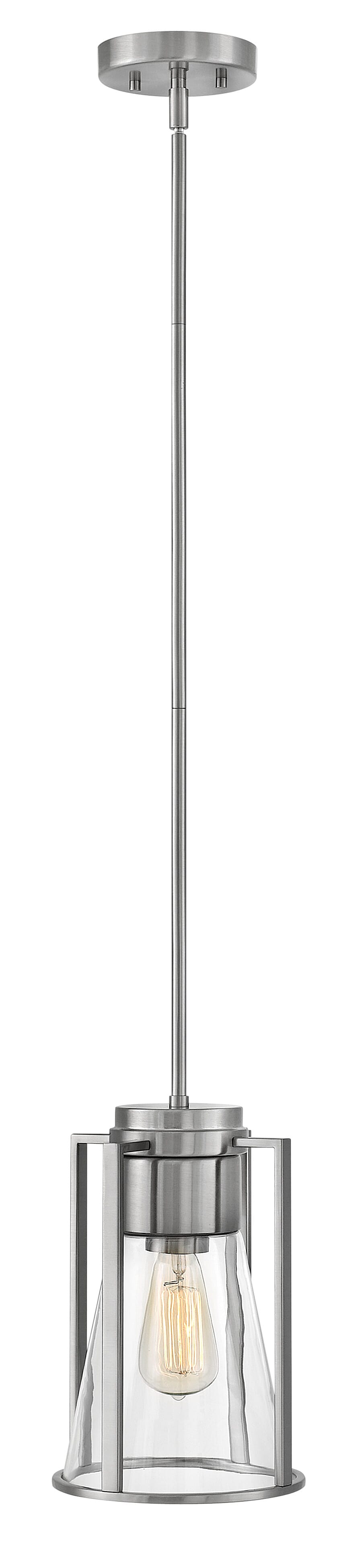 Brushed Nickel LED Pendant from the Refinery Collection