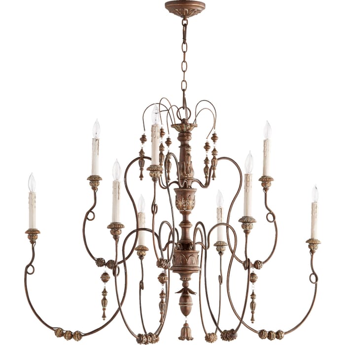 Nine Light Chandelier by Quorum Nine Light Chandelier by Quorum