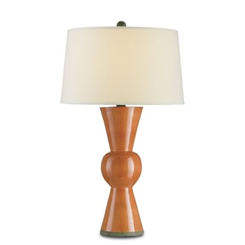 Currey & Company 31" Upbeat Orange Table Lamp in Orange