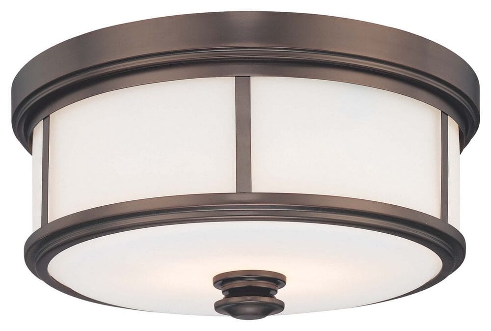 3-Light 16" Ceiling Light in Harvard Court Bronze -Plated