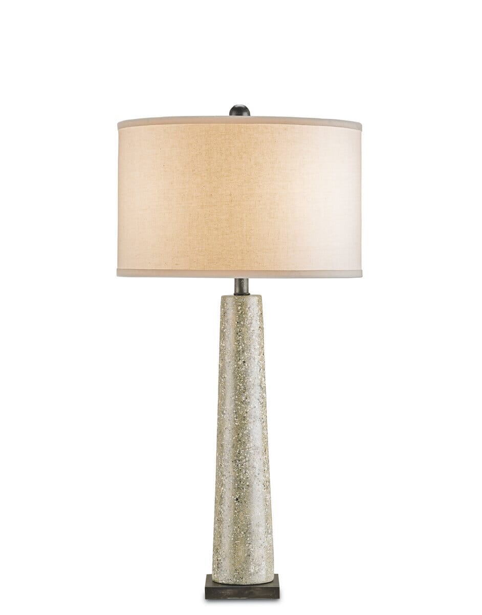 33" Epigram Table Lamp in Polished Concrete and Aged Steel