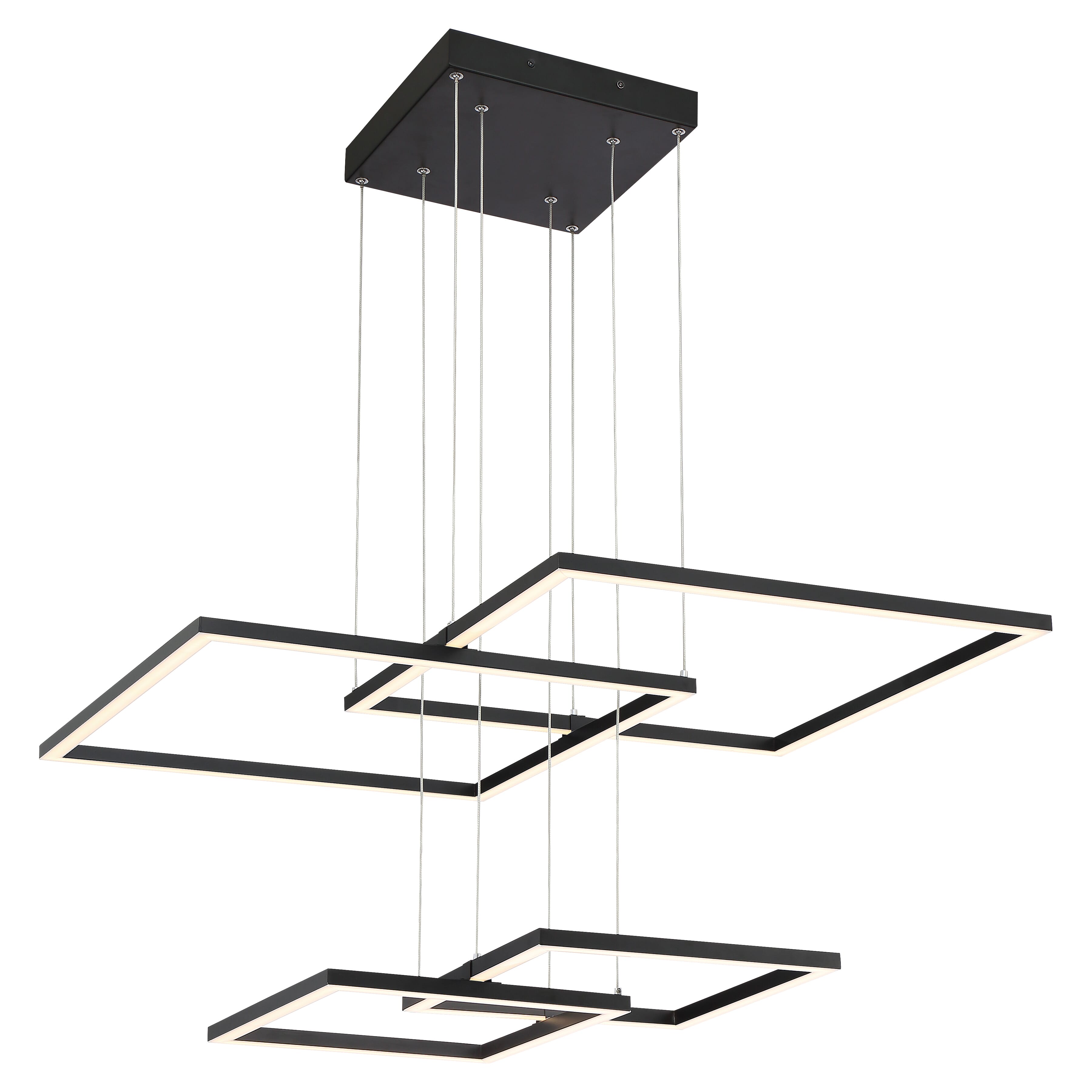 Access Squared Pendant Light in Black - 63968LEDD-BL/ACR