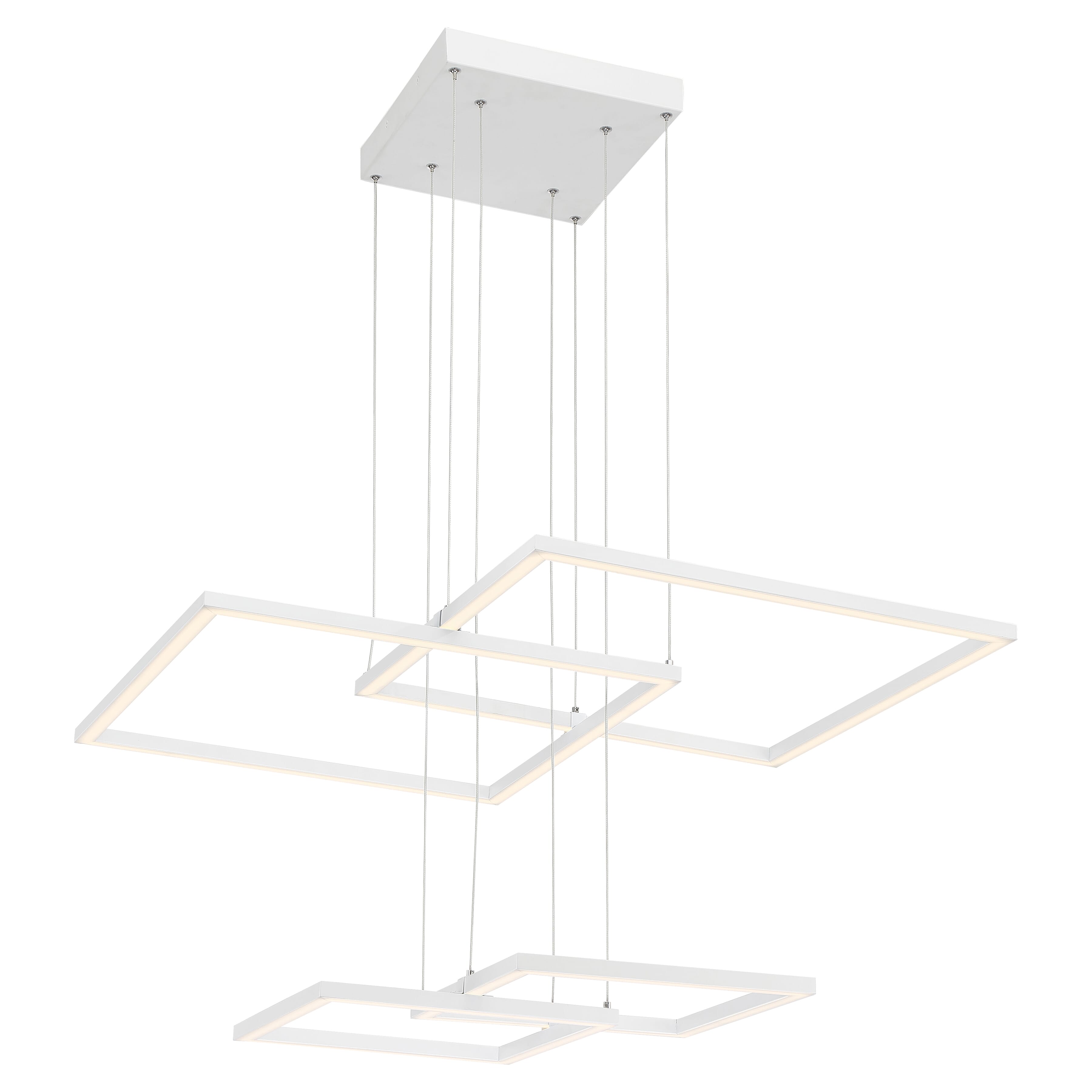 Access Squared Pendant Light in White - 63968LEDD-WH/ACR