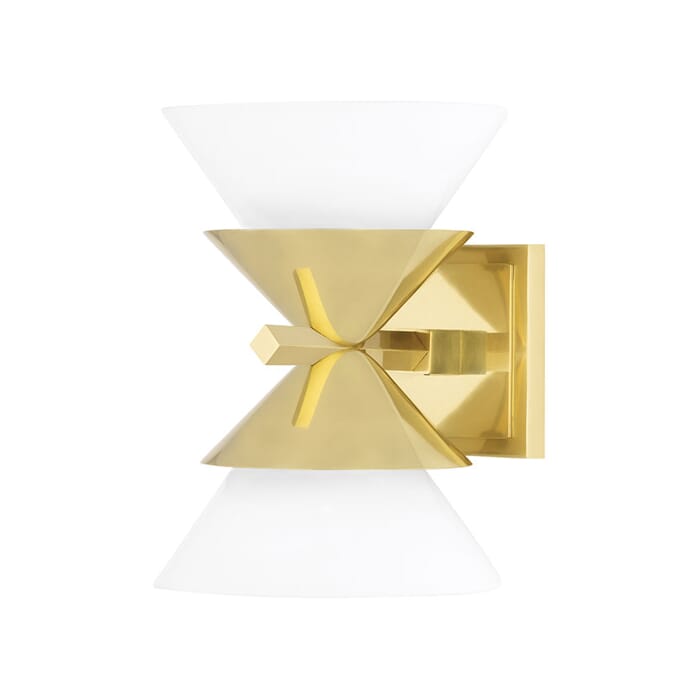 Hudson Valley Stillwell 2-Light Wall Sconce in Aged Brass Hudson Valley Stillwell 2-Light Wall Sconce in Aged Brass