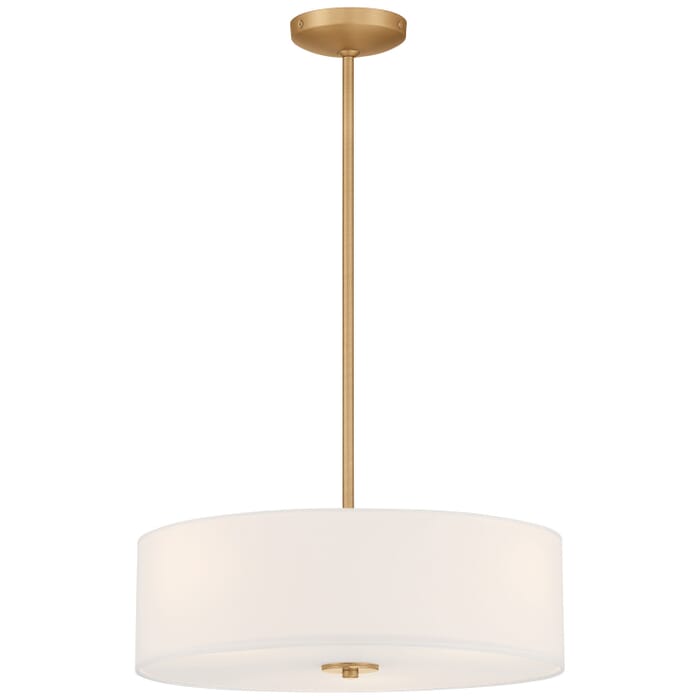 Mid Town 3-Light LED Pendant or Semi-Flush in Antique Brushed Brass Mid Town 3-Light LED Pendant or Semi-Flush in Antique Brushed Brass