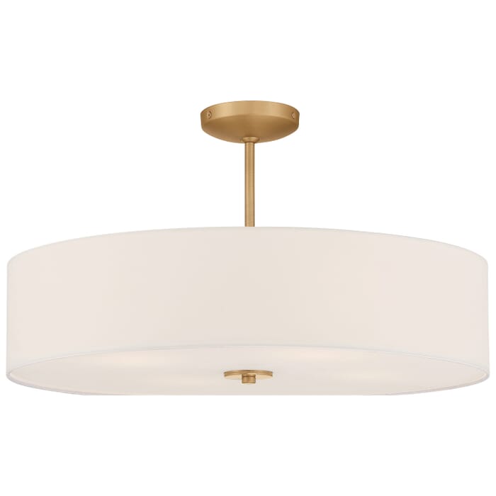 Mid Town 4-Light LED Pendant or Semi-Flush in Antique Brushed Brass Mid Town 4-Light LED Pendant or Semi-Flush in Antique Brushed Brass