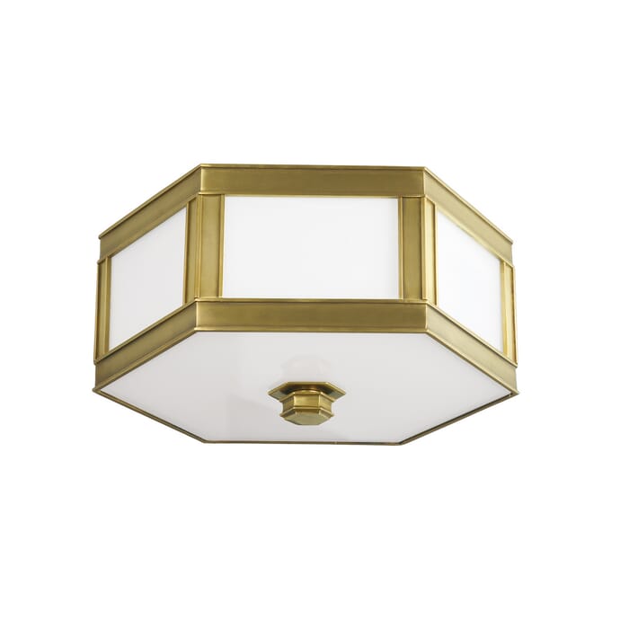 Hudson Valley Nassau Ceiling Light in Aged Brass Hudson Valley Nassau Ceiling Light in Aged Brass