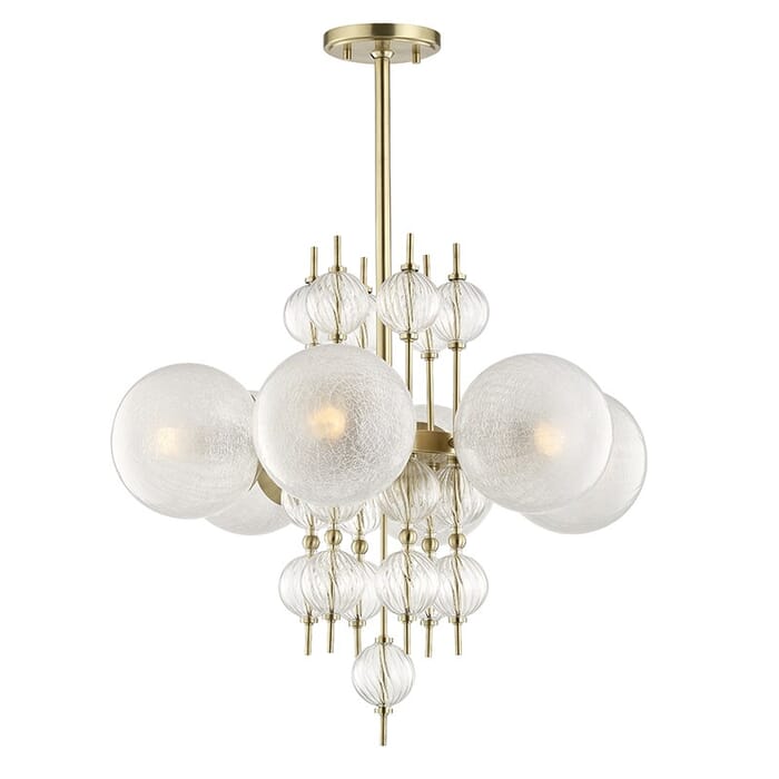 Hudson Valley Calypso by Corey Damen Jenkins 6-Light Chandelier in Aged Brass Hudson Valley Calypso by Corey Damen Jenkins 6-Light Chandelier in Aged Brass