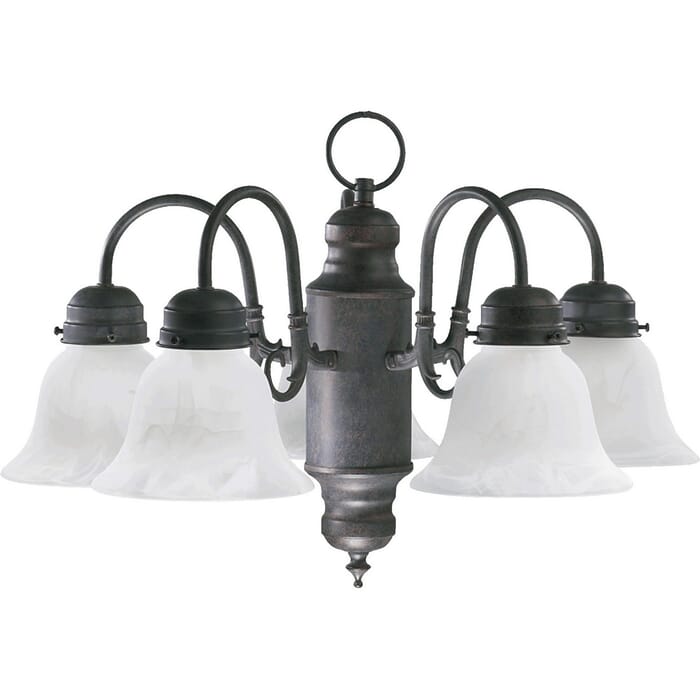 Quorum Traditional 5-Light 14" Dinette & Breakfast Chandelier in Toasted Sienna Quorum Traditional 5-Light 14" Dinette & Breakfast Chandelier in Toasted Sienna