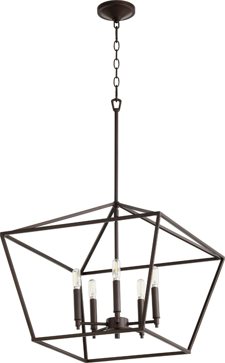 Quorum Gabriel 5-Light 21"" Foyer Light in Oiled Bronze -  Quorum International, 644-5-86