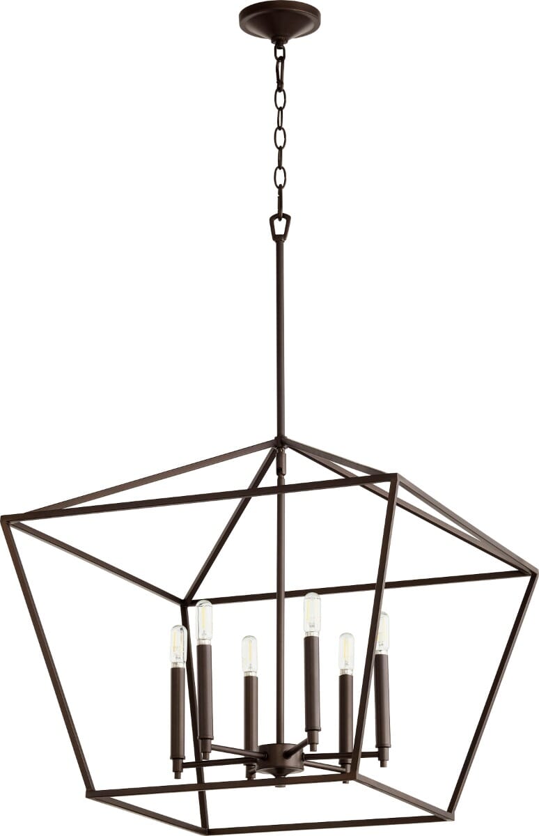 Quorum Gabriel 6-Light 24"" Foyer Light in Oiled Bronze -  Quorum International, 644-6-86