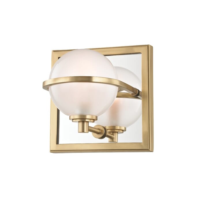 Hudson Valley Axiom 6" Bathroom Vanity Light in Aged Brass Hudson Valley Axiom 6" Bathroom Vanity Light in Aged Brass
