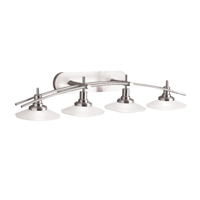 Kichler Lighting Structures 4-Light Bathroom Vanity Light in Brushed Nickel Kichler Lighting Structures 4-Light Bathroom Vanity Light in Brushed Nickel