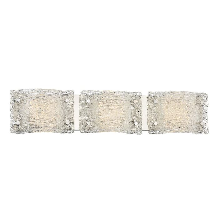 George Kovacs Forest Ice 3-Light Bathroom Vanity Light in Chrome George Kovacs Forest Ice 3-Light Bathroom Vanity Light in Chrome