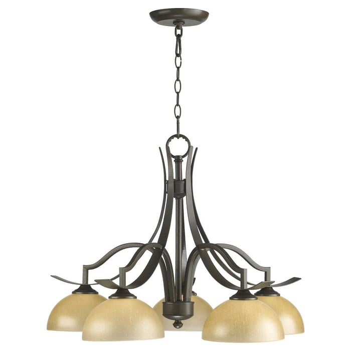 Quorum Atwood 5-Light 25" Dinette & Breakfast Chandelier in Oiled Bronze Quorum Atwood 5-Light 25" Dinette & Breakfast Chandelier in Oiled Bronze